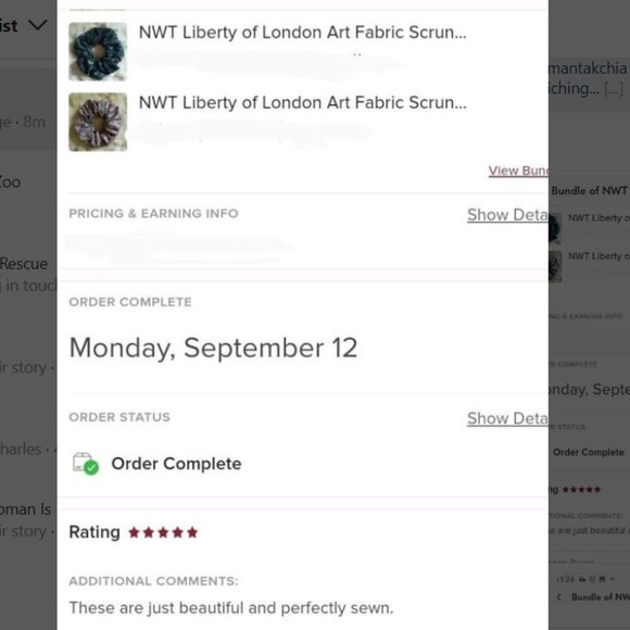 Liberty of London Art Fabric Scrunchie - Picture 9 of 9